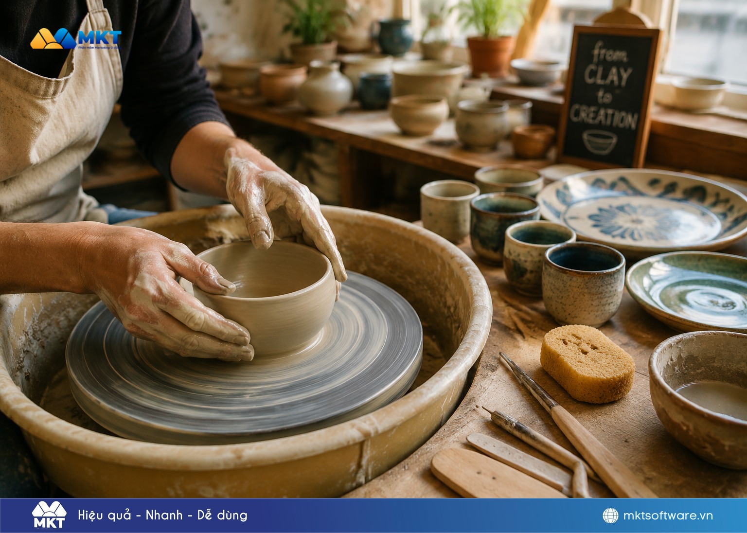 Quy trình “Cách làm gốm thủ công” từng bước: từ nhào đất đến hoàn thiện mộc